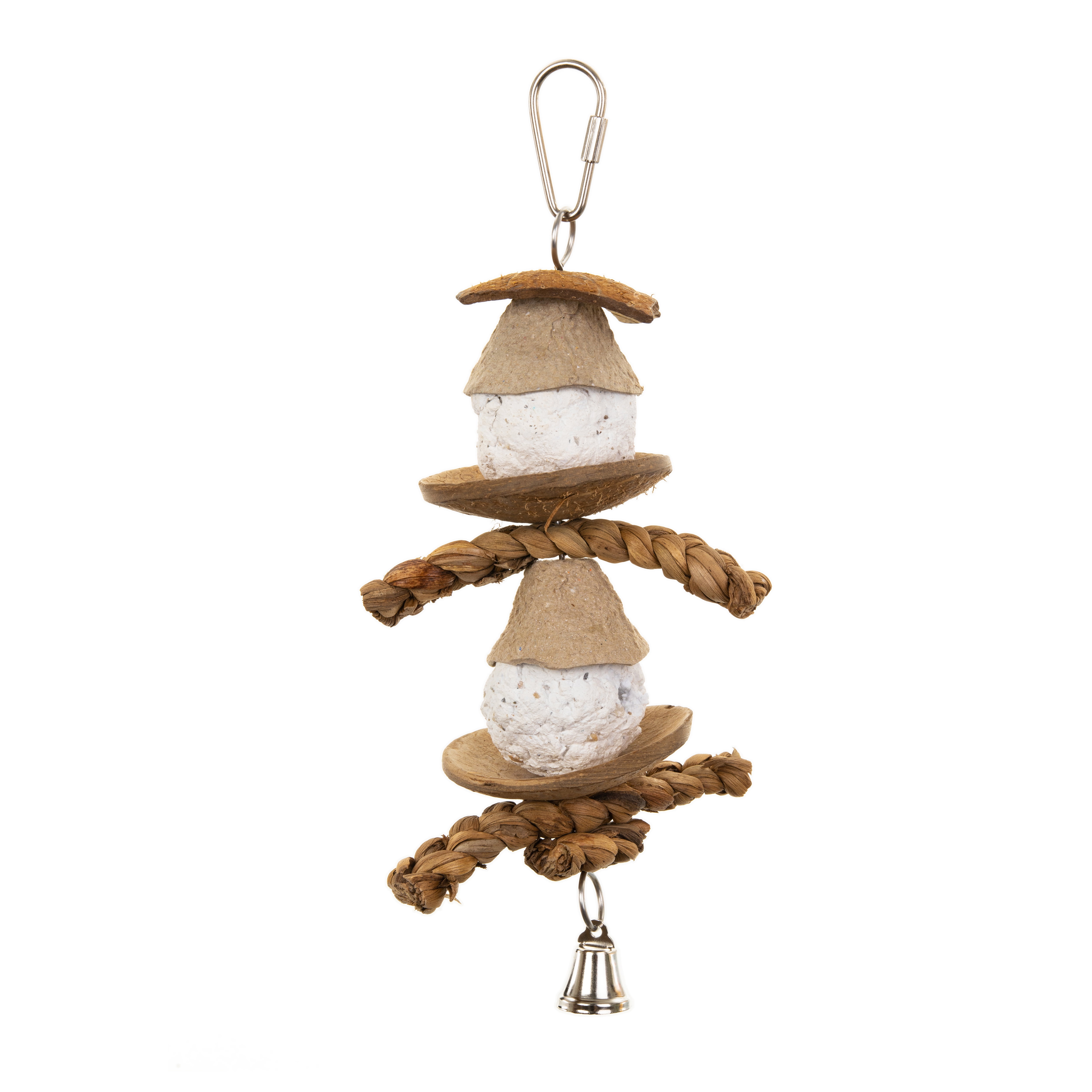 Prevue Pet Products Naturals Clown Bird Toy with Rope and Paper