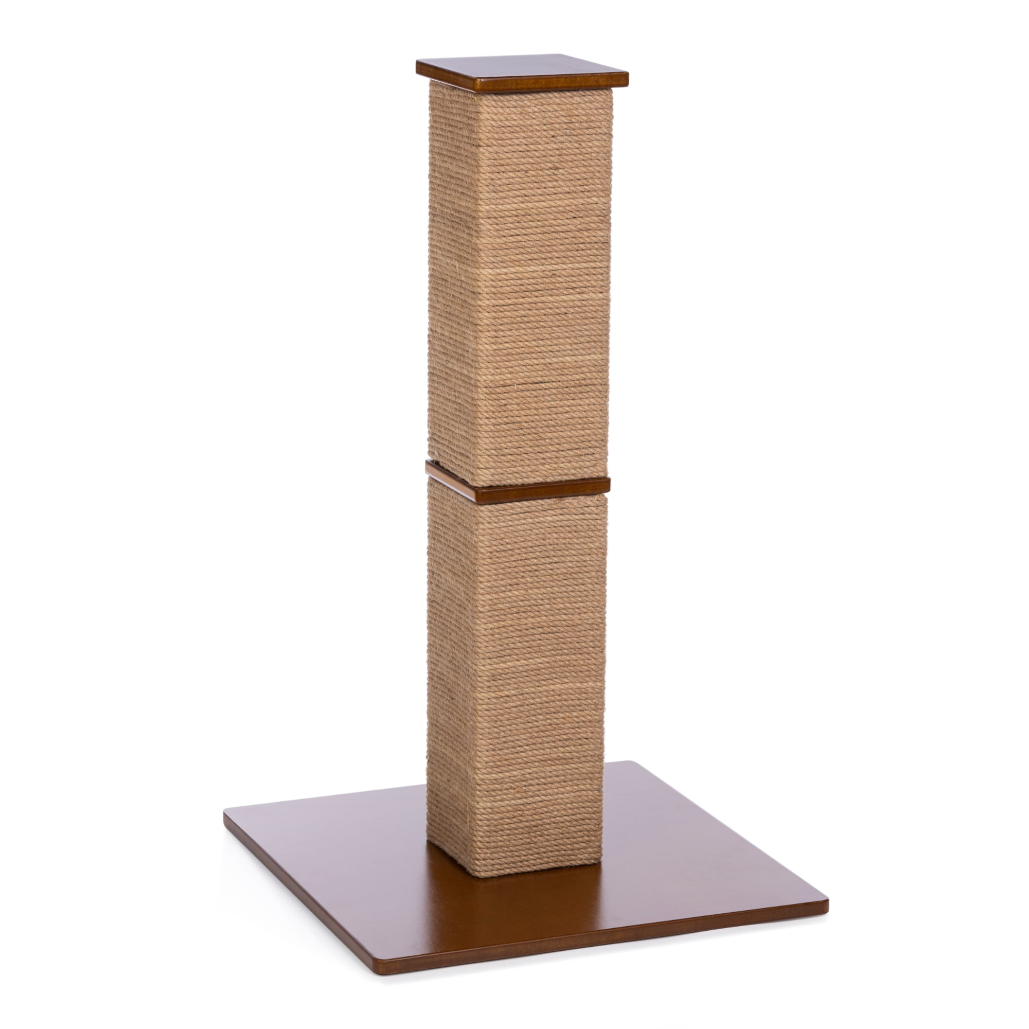 Gemini Tall Brown and Beige Jute Cat Scratching Post