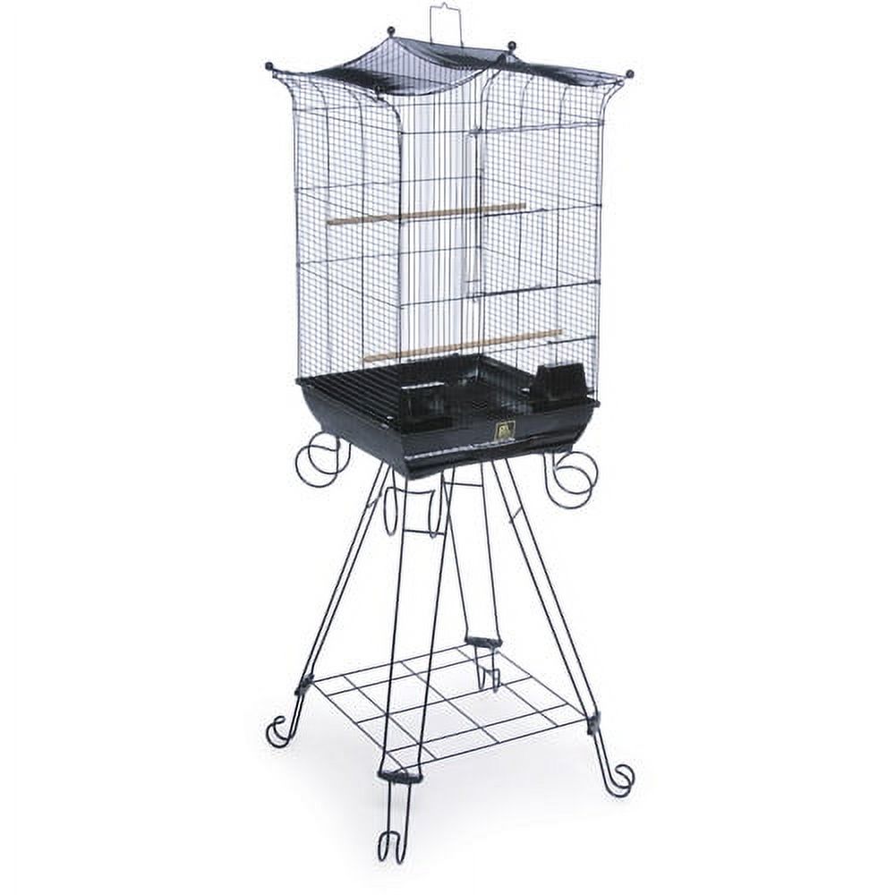 Prevue Pet Products Penthouse Suites Crown Top Cage with Stand, Black - image 1 of 5