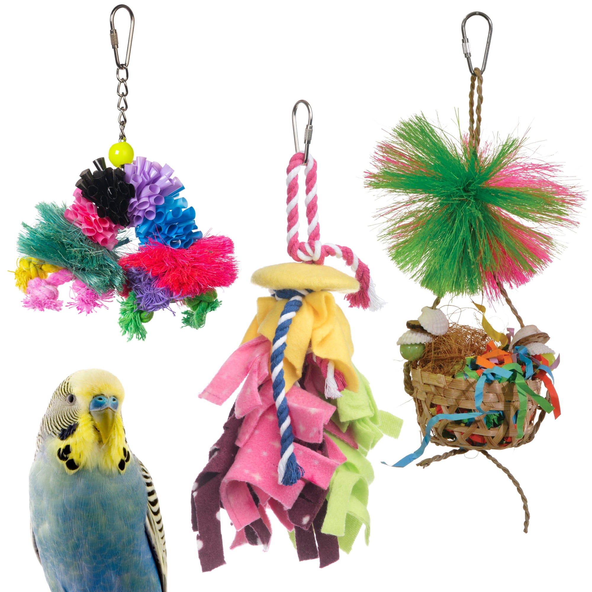 Prevue Pet Products Preen Pacify Piece Bird Toy Bundle