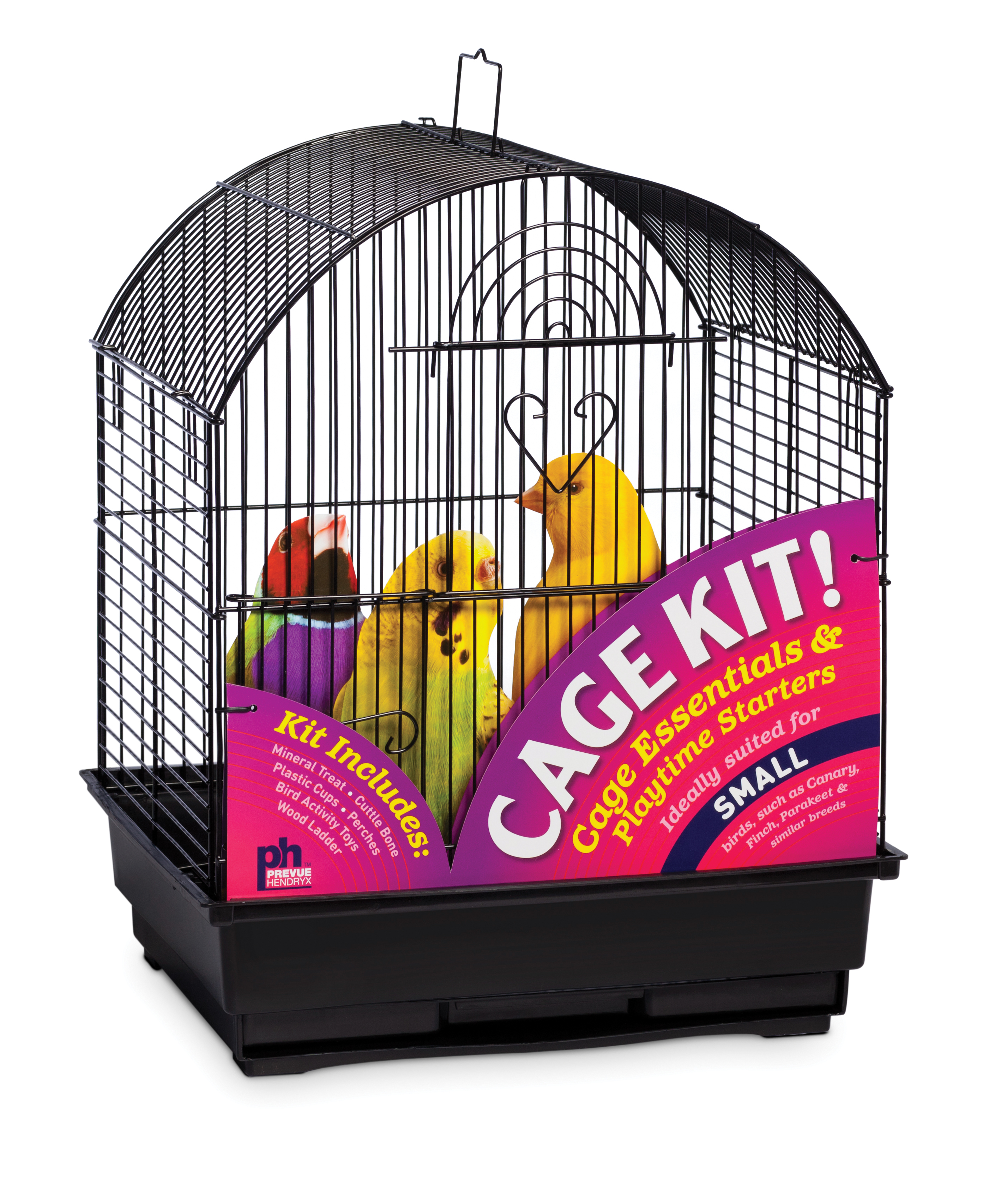 Prevue Pet Products Round Roof Black Bird Cage Starter Kit 91101 - image 1 of 2