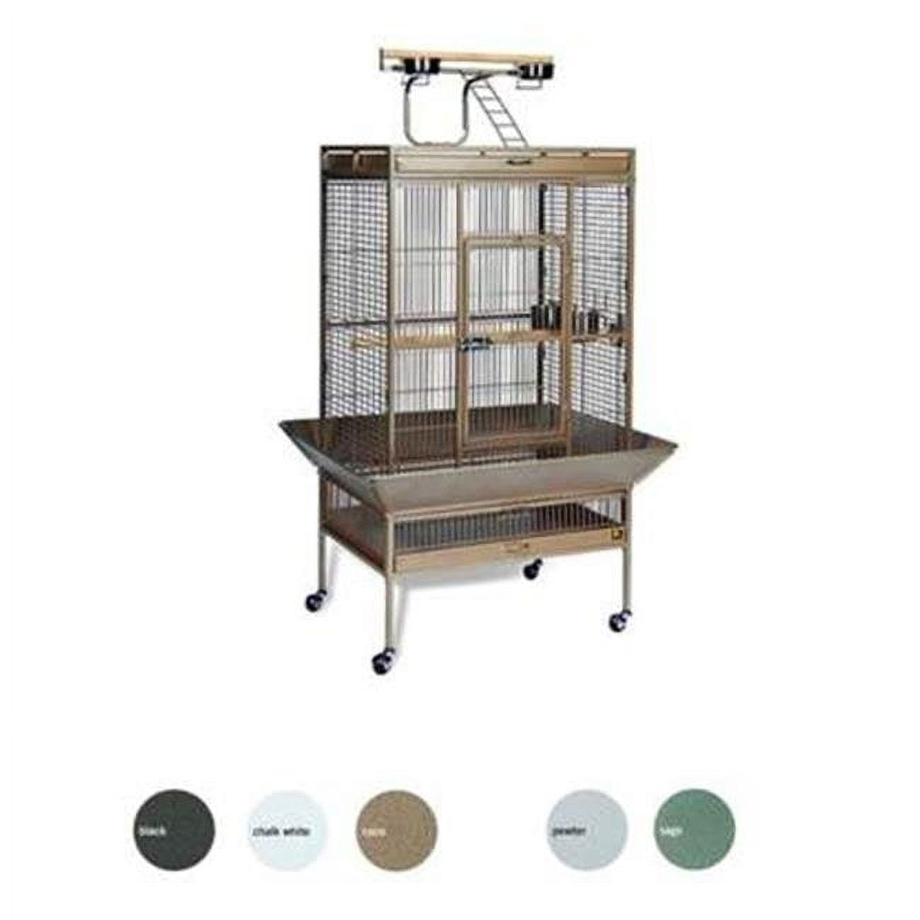 Large Select Wrought Iron Play Top Bird Cage Coco Brown Walmart