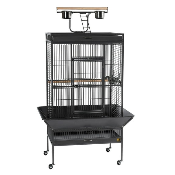 Prevue Pet Products Select Wrought Iron Bird Cage 30" x 22" x 63", Black