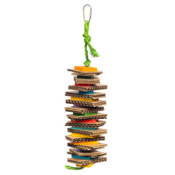 Prevue Pet Products Playfuls Physical & Mental Shredding Stack Bird Toy 60247