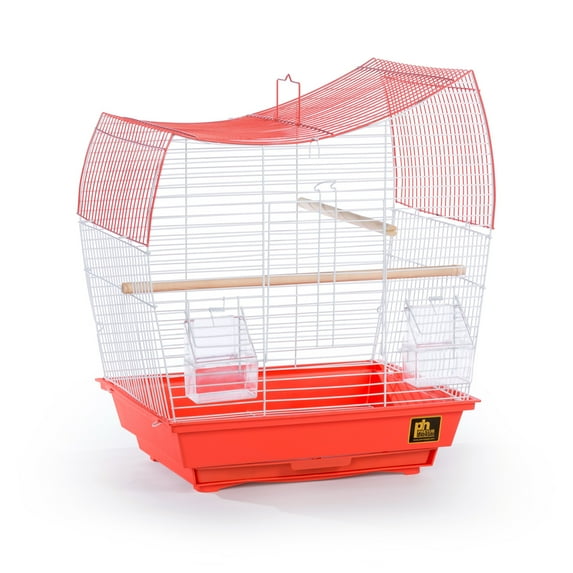 Prevue Pet Products Southbeach Coral/White Wave Top Bird Cage SP50110