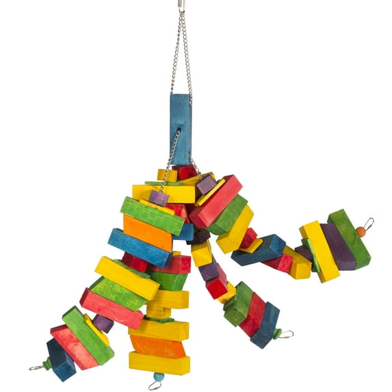 Prevue Pet Products Tentacles Multicolor Wooden Bird Toy 60946