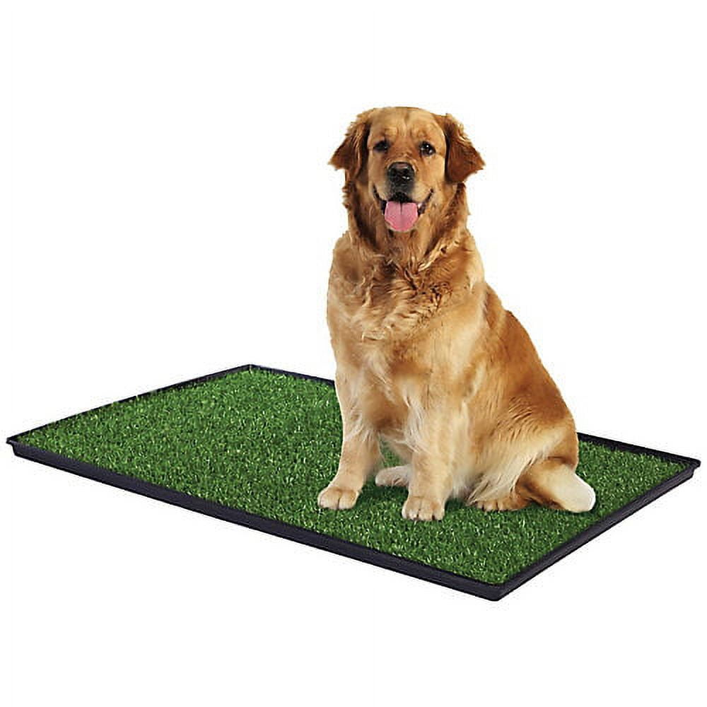 Medium Green Synthetic Grass Pet Potty Tray