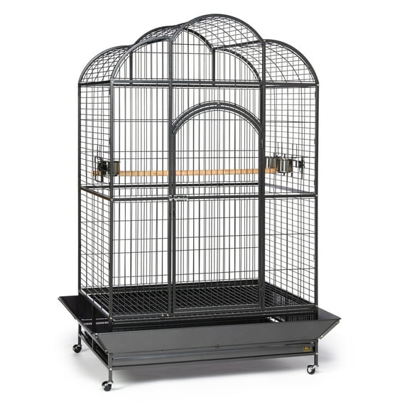 Prevue Pet Products Wrought Iron Silverado Macaw Dometop Bird Cage, Silver