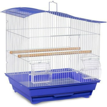 Prevue Pet Soho Wave Top Roof Bird Cage - Blue & White - SP41613B/W