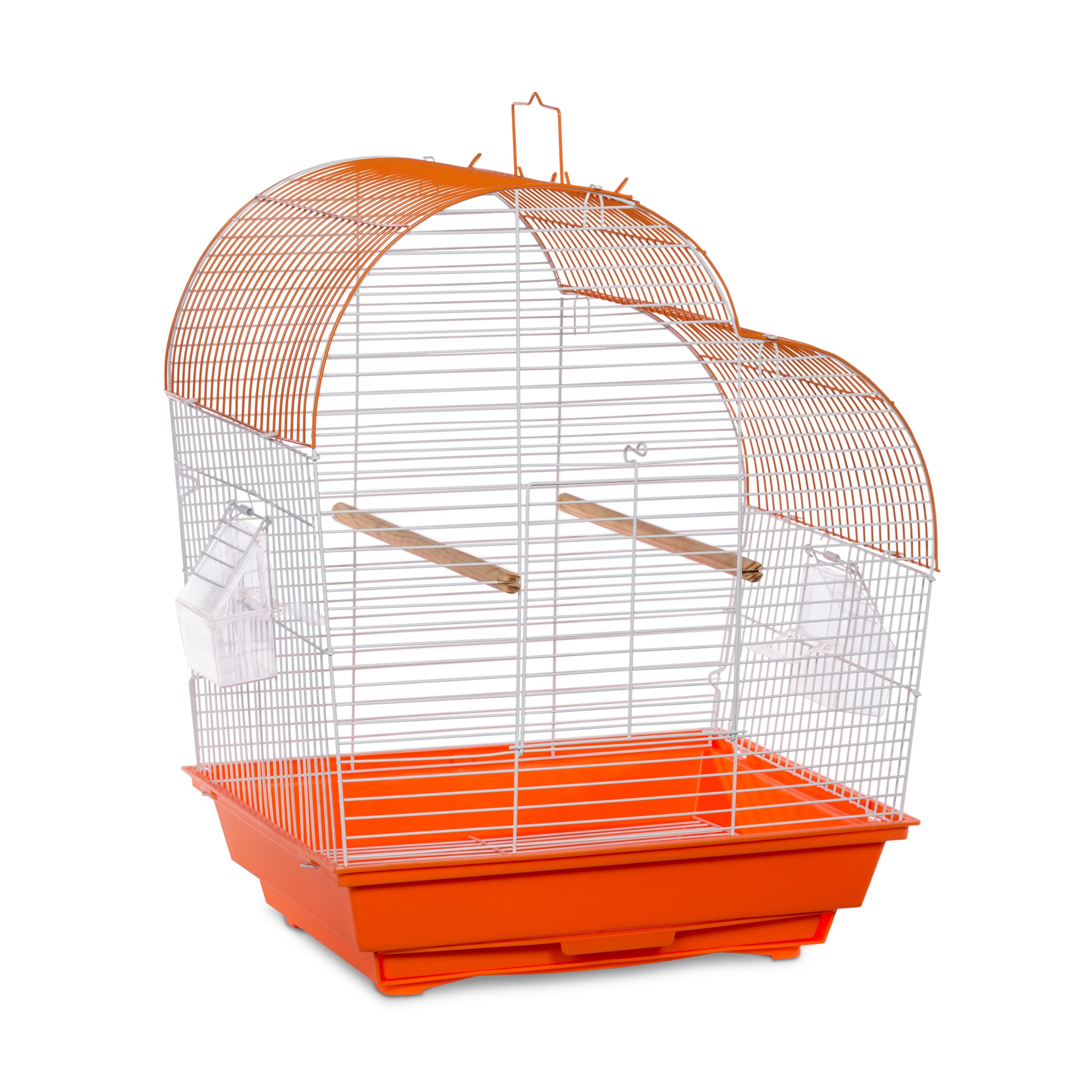 Prevue Pet Products Palm Beach Waterfall Roof Orange & White Bird Cage SP21003O/W