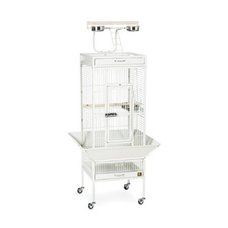 Prevue Select Wrought Iron Cockatiel Bird Cage 18"x18x57", color: Chalk White