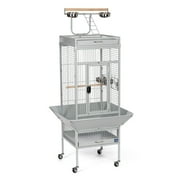 Prevue Pet Products Playtop Bird Home - Pewter White Bird Cage 3151W