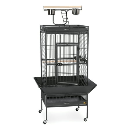 Prevue Select Wrought Iron Parrot Bird Cage 24x20x60", Black