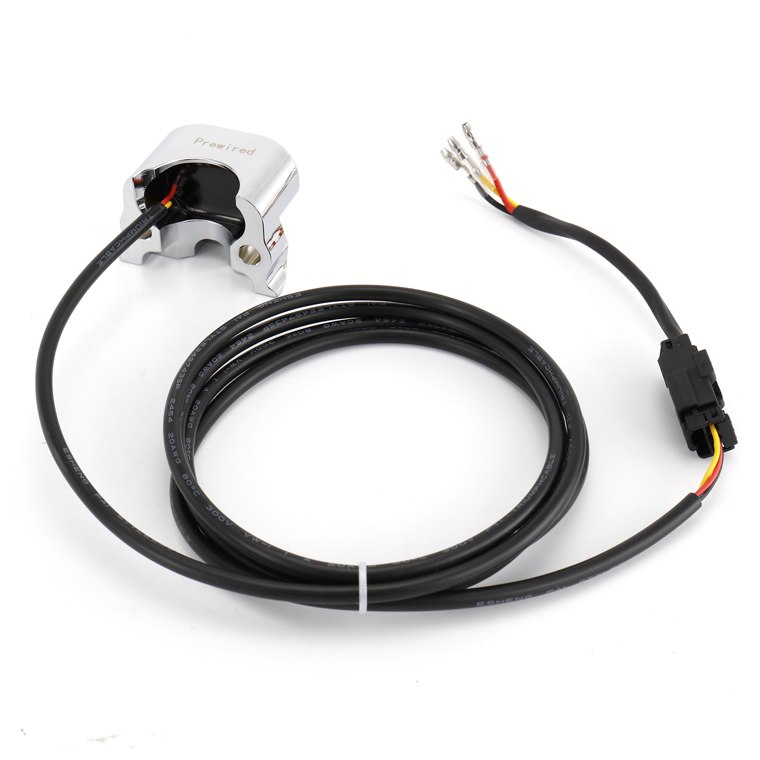 Prewired Chrome 1" Handlebar Switch Motorcycle Air Ride Suspension