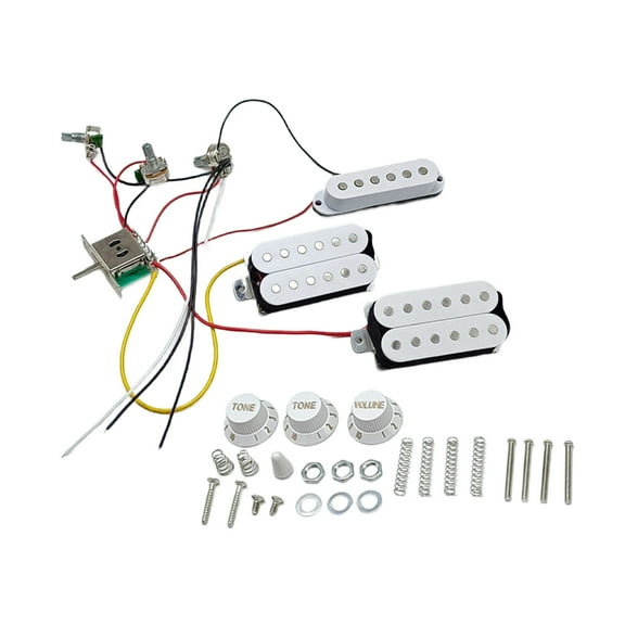 Prewired HSH Guitar Pickups Replacement Part Set with 5 Way Converter Switch