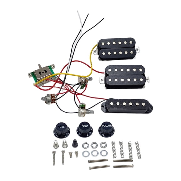 Prewired HSH Guitar Pickups Replacement Part Set with 5 Way Converter Switch