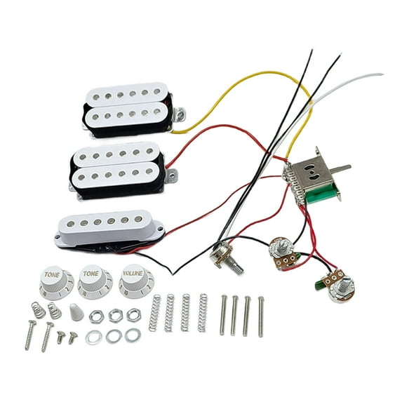 Prewired HSH Guitar Pickups Replacement Part Set with 5 Way Converter Switches for Professional Sound on Electric Guitar