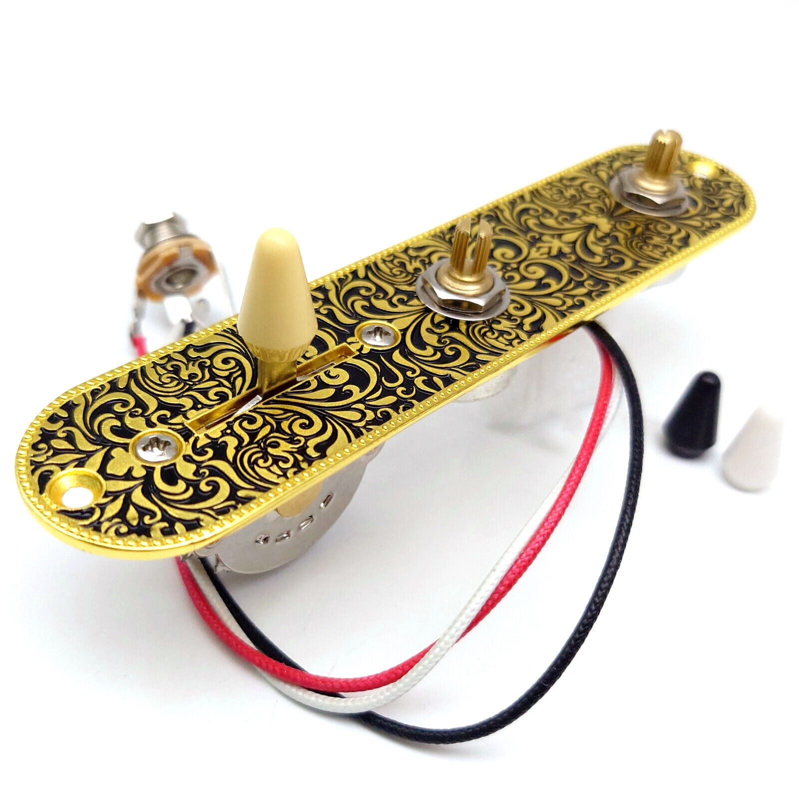 Prewired Loaded Guitar Control Plate 3 Way Switch Knob Copper Sha Gold for Tele TL Electric Guitars Replacement Parts