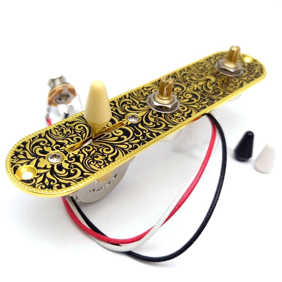 Prewired Loaded Guitar Control Plate 3 Way Switch Knob Copper Sha Gold for Tele TL Electric Guitars Replacement Parts