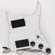 HH Prewired Loaded Pickguard, Active Humbuckers Ceramic Bridge & Alnico V Neck, Solderless Installation, for Fender Strat Guitar