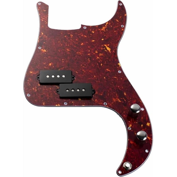 Prewired P Bass Pickguard with Alnico 5 Pickups for US/Mex Fender, Bass Assembly Kit