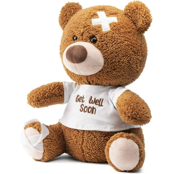 Prextex 12-Inch Get Well Soon Plush Bear - Soft Stuffed Teddy Bear