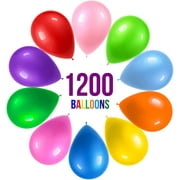 Prextex 300 Party Balloons 12 Inch 10 Assorted Rainbow Colors - Bulk Pack of Strong Latex Balloons for Party Decorations, Birthday Parties Supplies or Arch Decor - Helium Quality