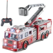 1:18 BIG R/C FIRE ENGINEラジコン Liberty Imports RC Fire Truck - Big Remote Control Toy Fire