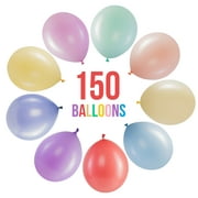 Prextex 150 Pastel Party Balloons 12" 10 Assorted Rainbow Candy Colors - Bulk Pack for Party Decor