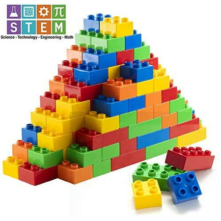 Prextex 150 Piece Classic Big Building Bricks | Compatible with Most Major Brands, STEM Toy Large Building Bricks Set for All Ages, Boys & Girls| Large Toy Blocks |Toy Building Blocks