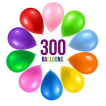 Prextex 300 Party Balloons 12 Inch 10 Assorted Rainbow Colors - Bulk Pack of Strong Latex Balloons for Party Decorations, Birthday Parties Supplies or Arch Decor - Helium Quality