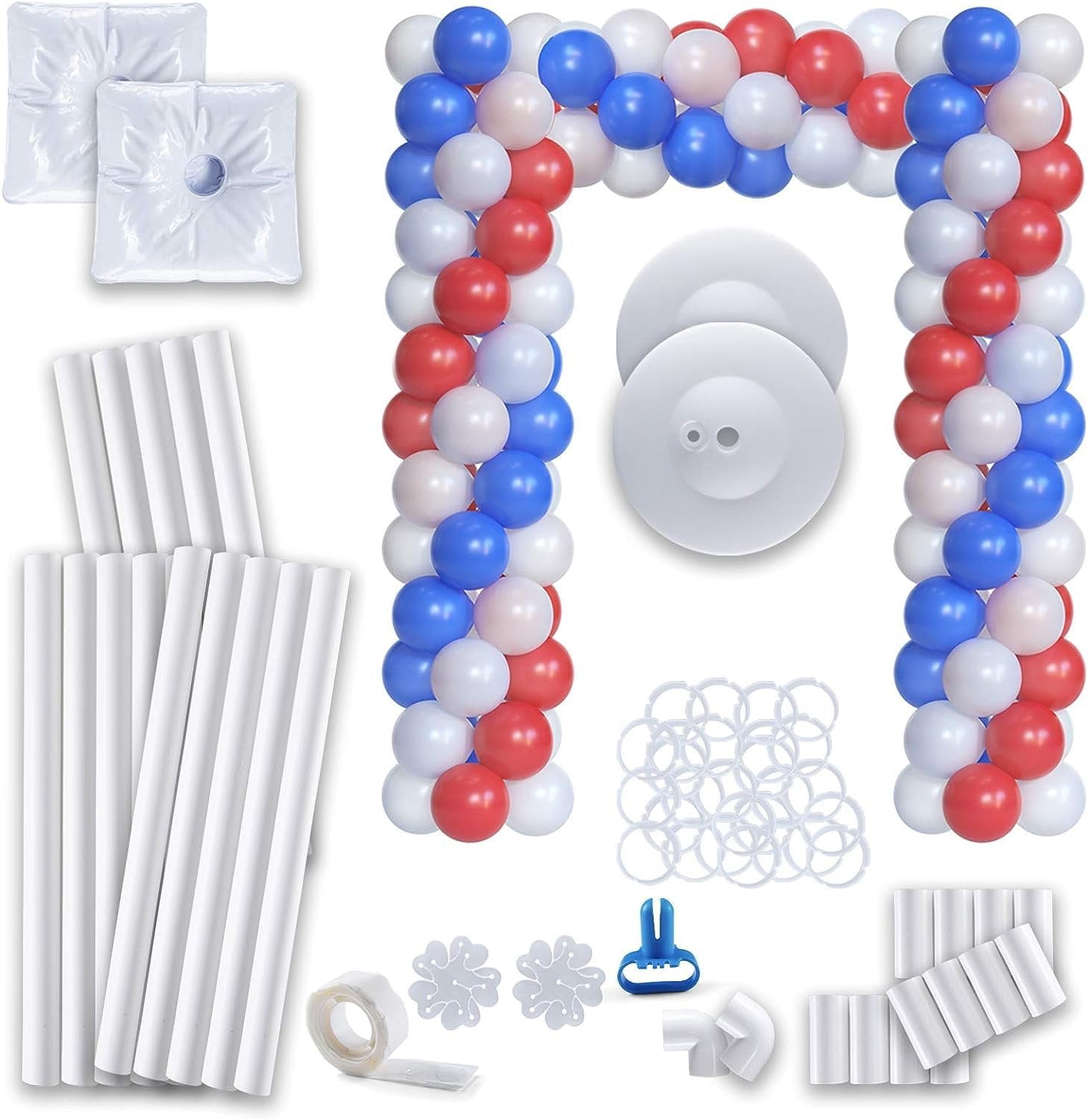 Prextex Balloon Arch Kit Column & Square  Balloon Table Arch Backdrop Stand, Frame, Tower, Holder, Tool Kit  Fall, Halloween, Baby Shower, Birthday Decoration