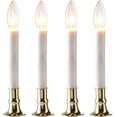 thumbnail image 1 of Prextex Brass Plated Christmas Window Candle Lamps with Automatic On/Off Sensor That Goes on at Dusk and Off at Dawn Pack of 4, 1 of 7