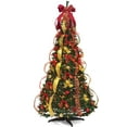thumbnail image 1 of Prextex Christmas Tree Fully Decorated Pre-lit 6 Ft Pull Up Pop Up Out of Box Ready Minimal Assembly Needed Holiday Decorations w/ 350 Warm Lights with Stand, 1 of 7
