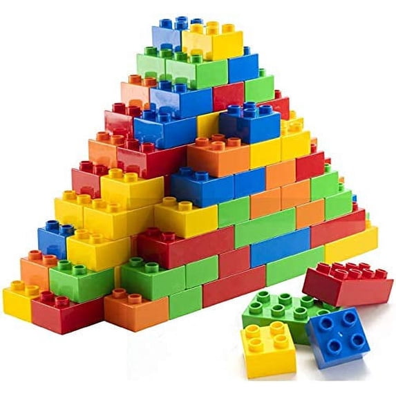 Prextex 100-Piece Large Building Blocks Set, STEM Educational Toy ...