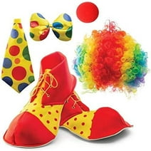 Prextex Clown Costume Set with Clown Accessories - Perfect Halloween Clown Costume for Kids