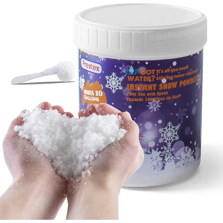 Prextex Instant Snow Powder - Makes 10 Gallons of Artificial Snow - Perfect  for Christmas Tree Decoration, Village Displays, Holiday and Winter Crafts
