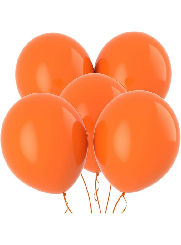 Prextex Orange Jumbo Balloons - 30 Extra Large 18 Inch Orange Balloons for Photo Shoot, Wedding, Baby Shower, Birthday Party and Event Decoration - Strong Latex Big Round Balloons - Helium Quality