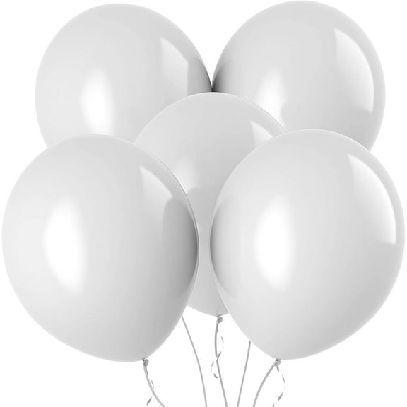 Prextex White Jumbo Balloons - 30 Extra Large 18 Inch for Wedding, Baby Shower, Birthday Party Decoration - Strong Latex Round Balloons - Helium Quality