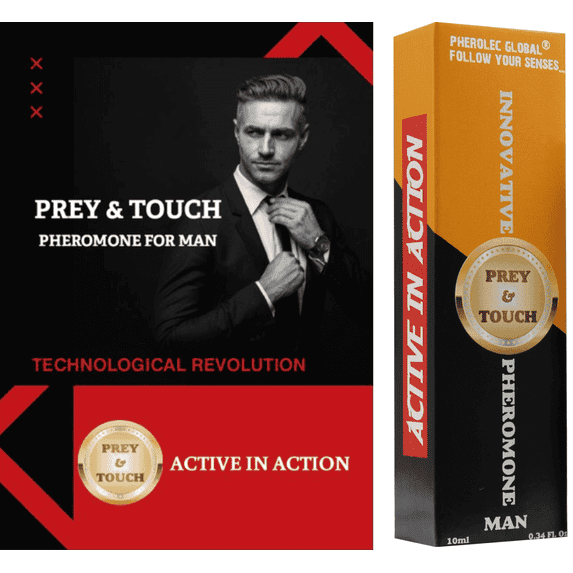 Prey&Touch by Pherolec Global Male Pheromone Perfume Oil Long-Lasting Mens Pheromone Cologne to Attract Women Essential Fragrance Essence Extra Strong 0.34 fl. oz Roll-On