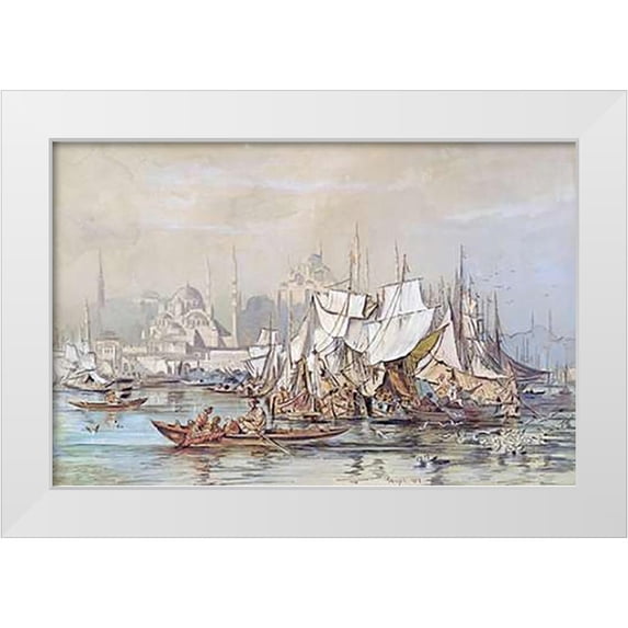 Preziosi, Amadeo 18x13 White Modern Wood Framed Museum Art Print Titled - Constantinople