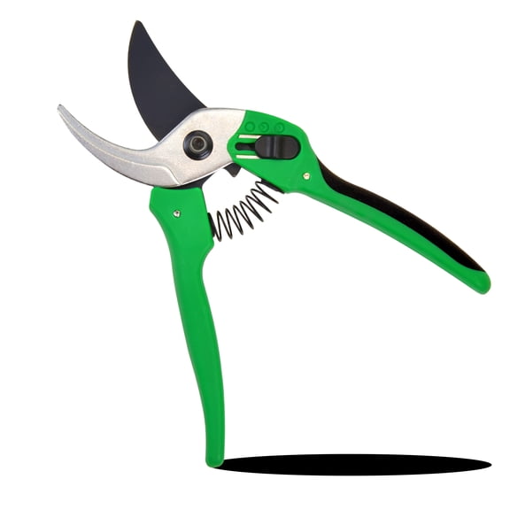 Pri Gardens 8 Inch Garden Pruner with a SK5 Carbon Steel, Non-stick, Rust Resistant Blade. Adjustable for Small and Large Hands