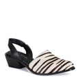 thumbnail image 1 of Diba True Women's Pri Ority Leather Sling Back Heeled-Mule (Zebra/Black, 11), 1 of 30