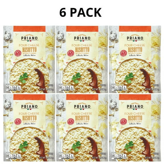 Priano Four Cheese Creamy & Savory Risotto Pasta - 6 PACK