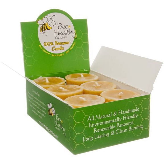 (Price/1 Box)Bee Healthy Candles Candles, Beeswax, Votive