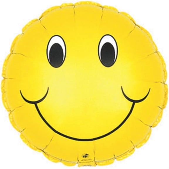 (Price/10 /Pack)Cti Industries Smile Face Mylar Balloons