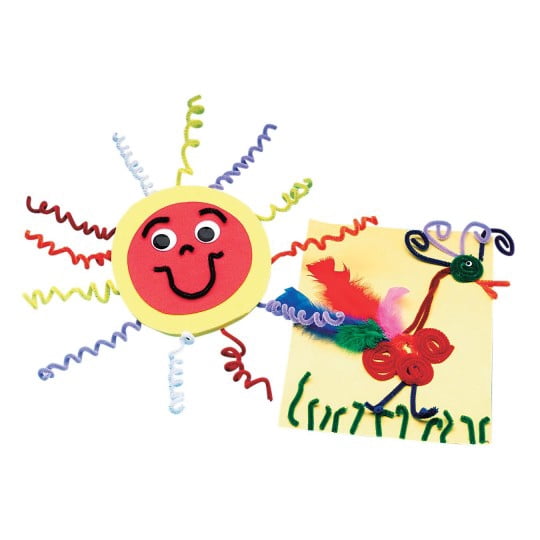 (Price/100 /Pack)S&S Worldwide Chenille Stems/Pipe Cleaners, 12" x 4mm - Assorted