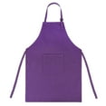 thumbnail image 1 of (Price/2 PCS) Opromo Colorful Cotton Canvas Kids Aprons with Pocket, Artist Apron & Chef Apron (S-XXL)-Purple-M, 1 of 7