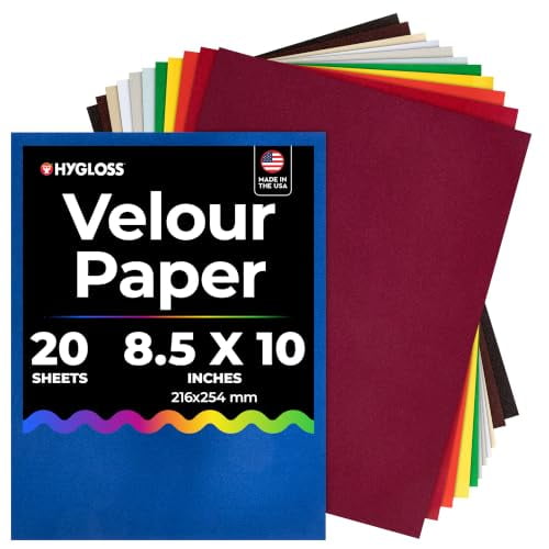 (Price/20 /Pack)Hygloss Products Velour Paper (Pack of 20)