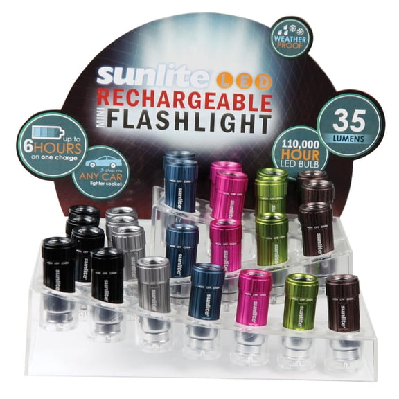 (Price/25PK)Sunlite 51001-SU Led Rechargeable Mini Flashlight